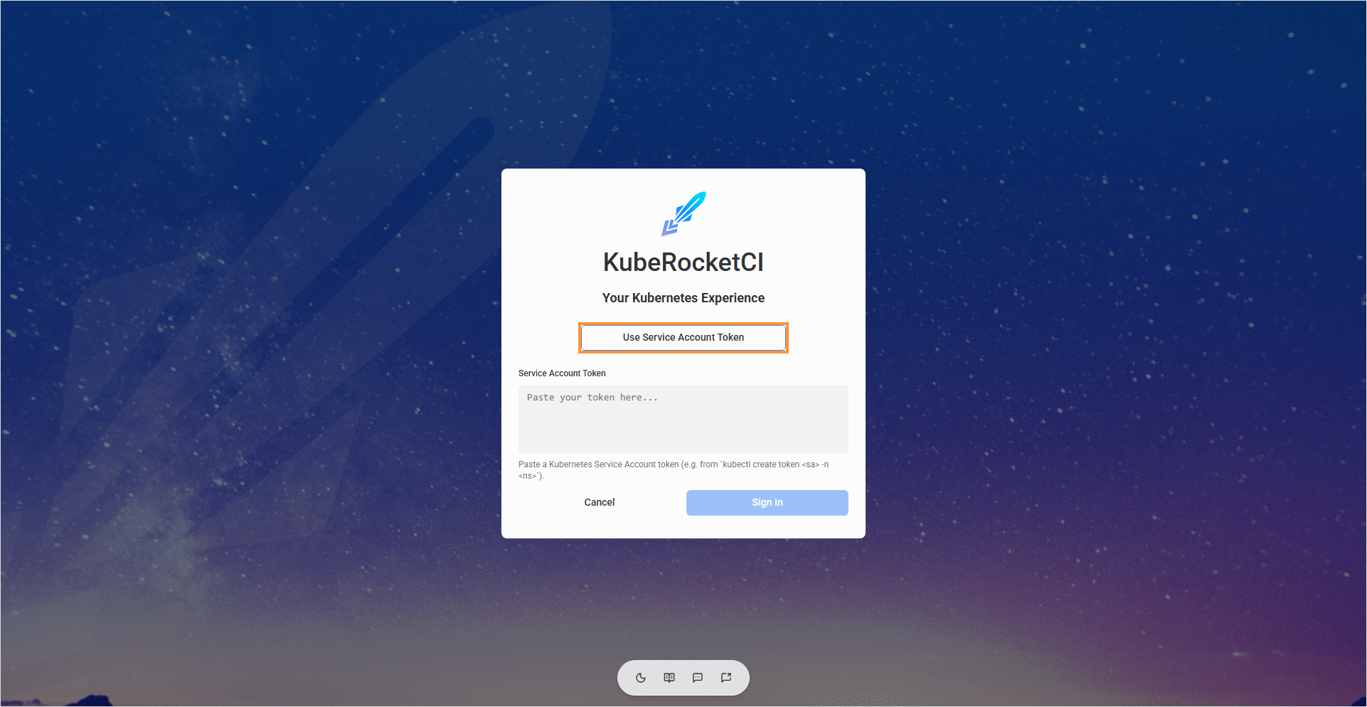 Portal login menu