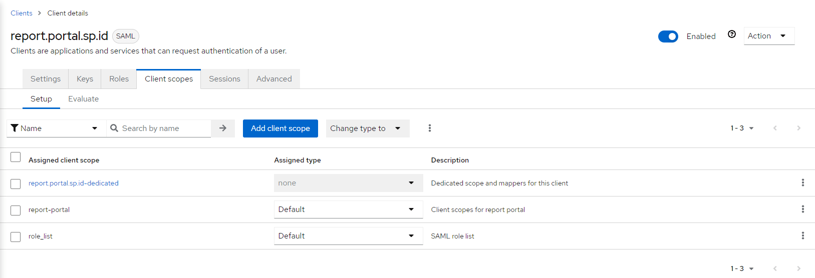 Client scopes Client scopes