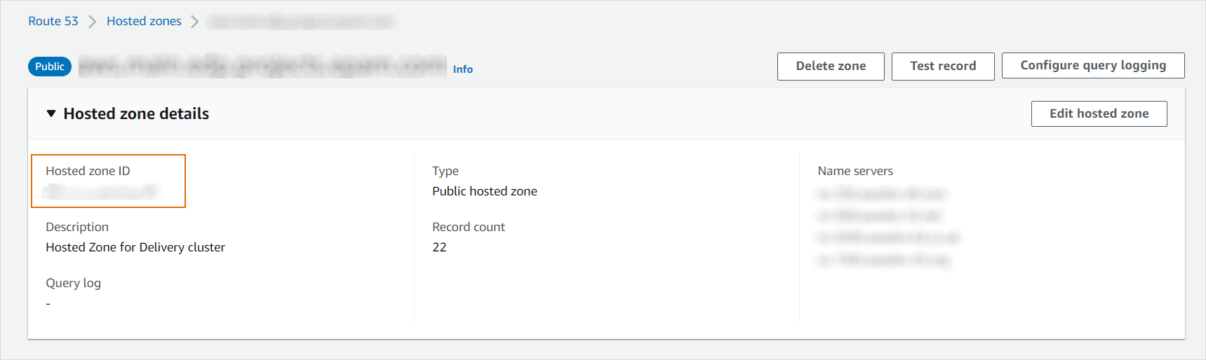 Hosted Zone ID Hosted Zone ID